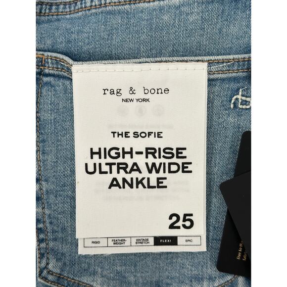 Rag & Bone The Sofie Flexi High Rise Ultra Wide Ankle Jeans Casual Relaxed 25 - Picture 4 of 11